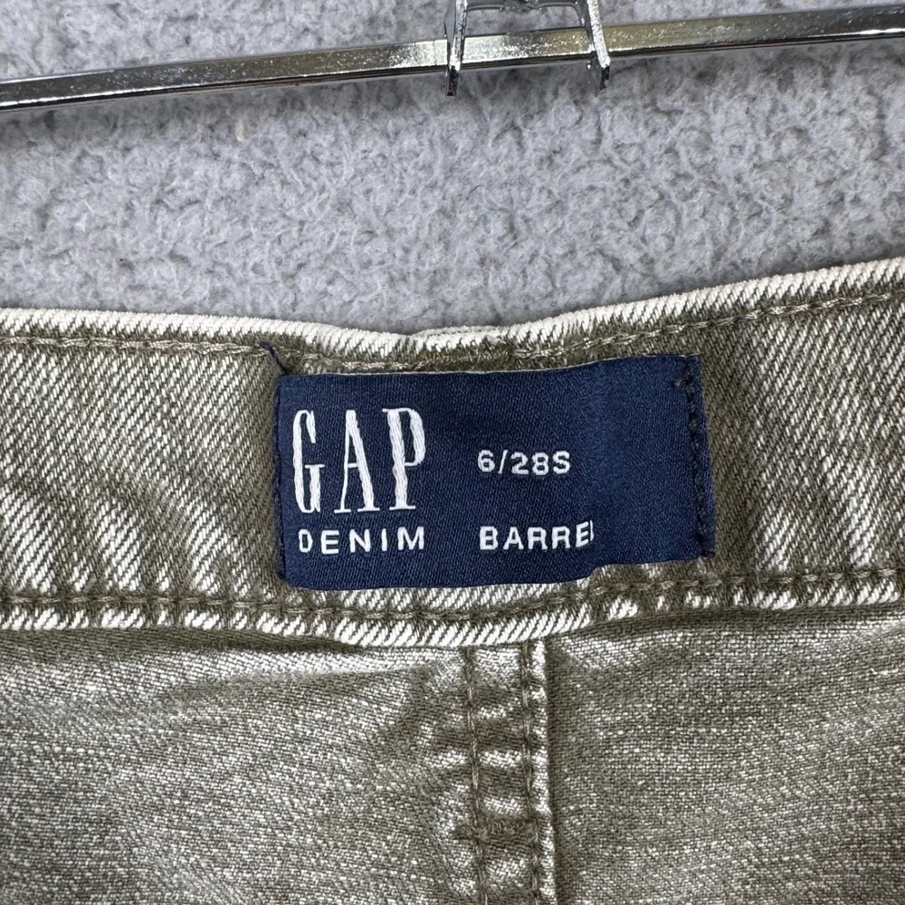 Gap Jeans Womens 6 Short Gray Barrel Leg Denim Indie Edgy Grunge‎ Y2K Classic
